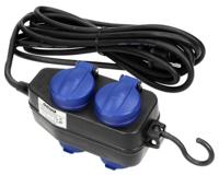 Orno Hangkoppeling zwart IP44 H05 3x1,5qmm 10m 4V met klep - 6871981