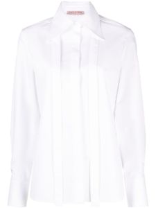 Valentino Garavani chemise en popeline à détail de foulard - Blanc