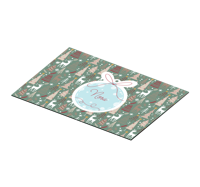 Kerst bal placemat met naam