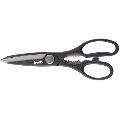 Kwb Huishoudschaar - 1x - 21,5 cm - RVS - linkshandig en rechtshandig - hobbyscharen / textielschaar