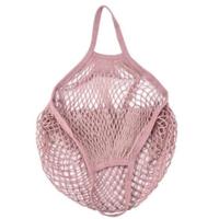 2 PC'S mesh boodschappentas herbruikbare string fruit opslag handtas Totes vrouwen winkelen mesh netto geweven tas winkel kruidenier tote tas (roze)