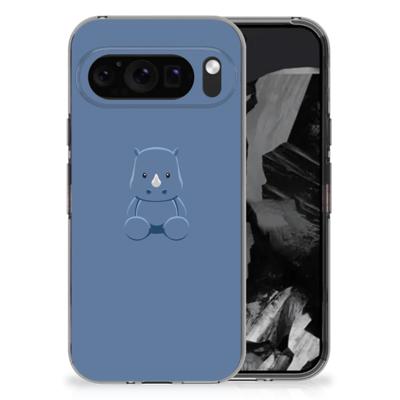 Google Pixel 9 Pro XL Telefoonhoesje met Naam Baby Rhino Google Pixel 9 Pro XL Telefoonhoesje met Naam Baby Rhino