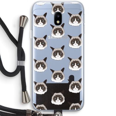 It's a Purrr Case: Samsung Galaxy J3 (2017) Transparant Hoesje met koord
