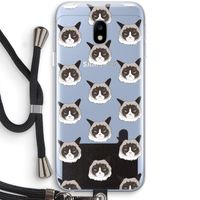 It's a Purrr Case: Samsung Galaxy J3 (2017) Transparant Hoesje met koord