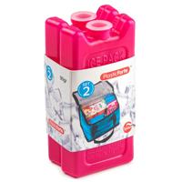 Plasticforte kleine koelelementen - 2x stuks - roze - 11 x 5.5 cm - kunststof - goede kwaliteit