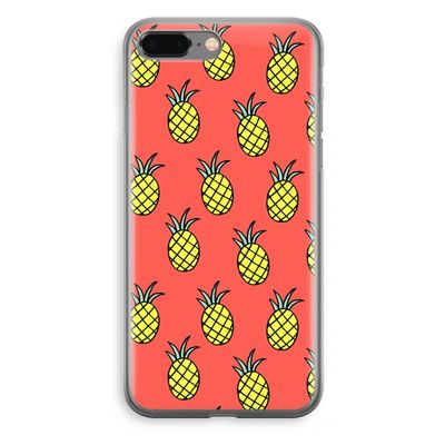 Ananas: iPhone 8 Plus Transparant Hoesje