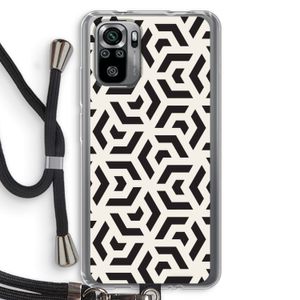 Crazy pattern: Xiaomi Redmi Note 10S Transparant Hoesje met koord