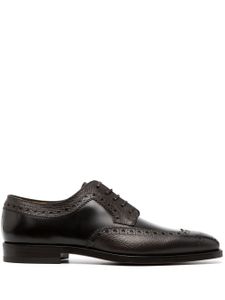 Ferragamo derbies en cuir d'inspiration western - Marron