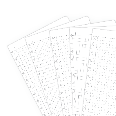 Set Extra Pagina's - A4 - ruitjes 1cm