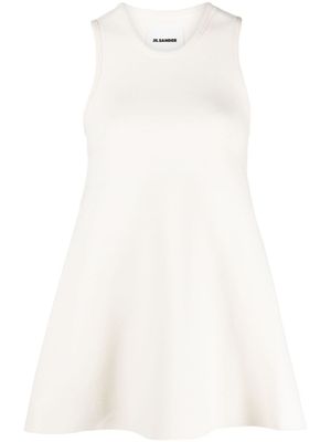 Jil Sander blouse crop à design sans manches - Tons neutres