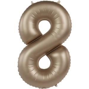 Folieballon Cijfer 8 Starlight Gold (86cm)