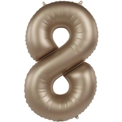 Folieballon Cijfer 8 Starlight Gold (86cm)