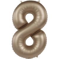 Folieballon Cijfer 8 Starlight Gold (86cm)