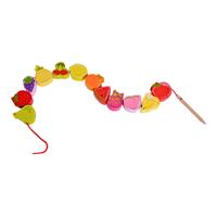 Classic World houten rijgkralen fruit, 13dlg.