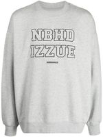 izzue sweat en coton mélangé à logo brodé - Gris - thumbnail