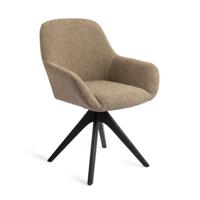 Jesper Home Eetkamerstoel 'Kushi' Revolve Oak Black, kleur Moss Meadow