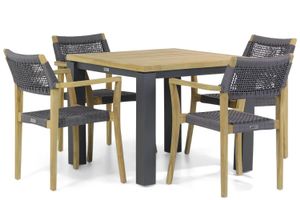 Lifestyle Dallas/Veneto 95 cm dining tuinset 5-delig