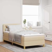 Boxspringbed met matras met matras Crème 90 x 190 cm Stof
