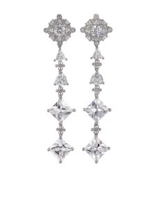 Anabela Chan boucles d'oreilles Tropical en or blanc 18ct - Argent