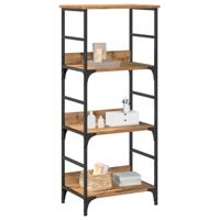 Boekenkast 50x33x117,5 cm bewerkt hout artisanaal eikenkleur