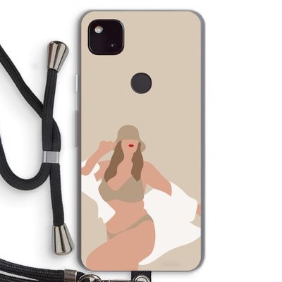 One of a kind: Pixel 4a 5G Transparant Hoesje met koord