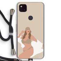 One of a kind: Pixel 4a 5G Transparant Hoesje met koord