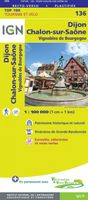 Fietskaart - Wegenkaart - landkaart 136 Dijon - Chalon sur Saone | IGN