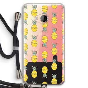 Ananas: HTC U Play Transparant Hoesje met koord