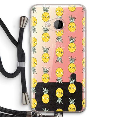 Ananas: HTC U Play Transparant Hoesje met koord
