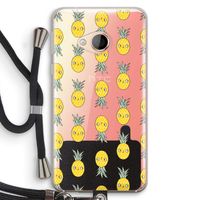 Ananas: HTC U Play Transparant Hoesje met koord