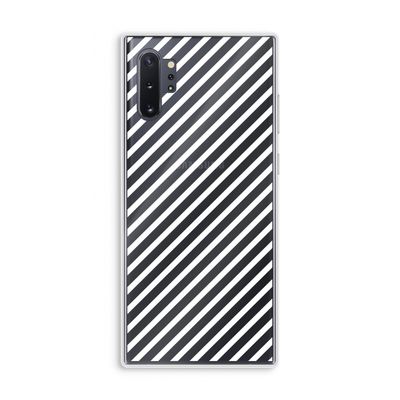 Strepen zwart-wit: Samsung Galaxy Note 10 Plus Transparant Hoesje