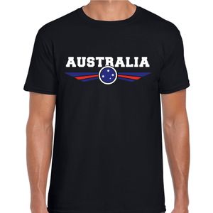 Australie / Australia landen shirt met Australische vlag zwart voor heren 2XL  -