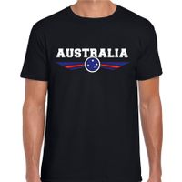 Australie / Australia landen shirt met Australische vlag zwart voor heren 2XL  - - thumbnail