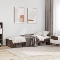 Bedframe zonder matras bewerkt hout bruin eikenkleur 90x190 cm