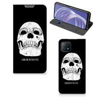 Mobiel BookCase OPPO A73 5G Skull Eyes - thumbnail