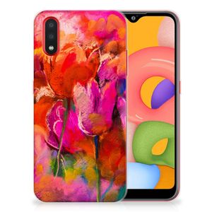 Hoesje maken Samsung Galaxy A01 Tulips