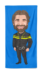 Cartoon Handdoek Policeman - Pillow Buddies