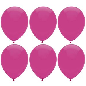 Ballonnen verjaardag/thema feest - 200x stuks - donkerroze - 29 cm