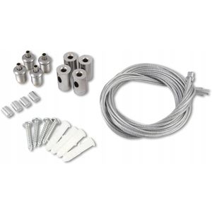 LED Paneel Ophangset - Aigi - 1 Meter - 4 Staaldraden