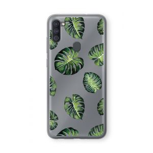 Tropische bladeren: Samsung Galaxy A11 Transparant Hoesje