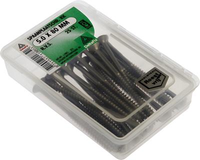 Spaanpl.schr. rvs 5.0x80mm 25st - Deltafix