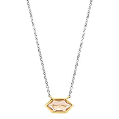 TI SENTO-Milano 34041NU Ketting zilver-kleursteen zilver-en goudkleurig-nude 38-48 cm