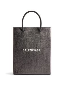 Balenciaga sac à main à logo imprimé - Gris