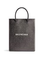 Balenciaga sac à main à logo imprimé - Gris - thumbnail