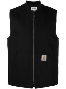 Carhartt WIP logo-patch zipped vest - Noir