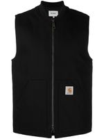 Carhartt WIP logo-patch zipped vest - Noir