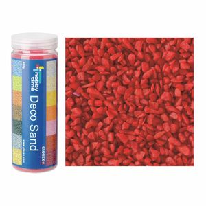 2x busjes grof decoratie zand/kiezels rood 500 gram