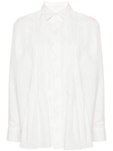 sacai chemise en popeline à plis - Blanc