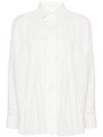 sacai chemise en popeline à plis - Blanc