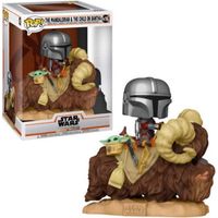 Pop! Deluxe: Star Wars The Mandalorian - The Mandalorian on Bantha with Child in Bag Decoratie